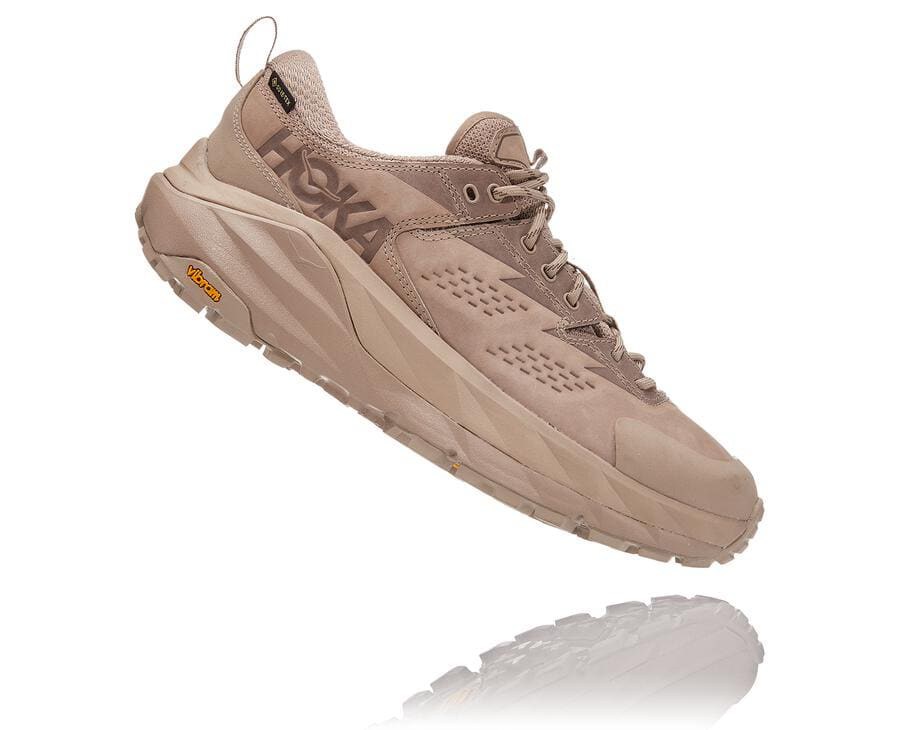 Trail Shoes Womens - Hoka One One Kaha Low GORE-TEX - Beige - GHUEIRP-80